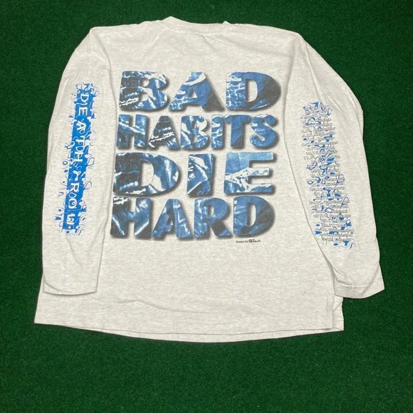 Vintage Death Row Records Shirt Mens XL Gray 1994 Bad Habits Die Hard Snoop Dogg - Picture 6 of 15